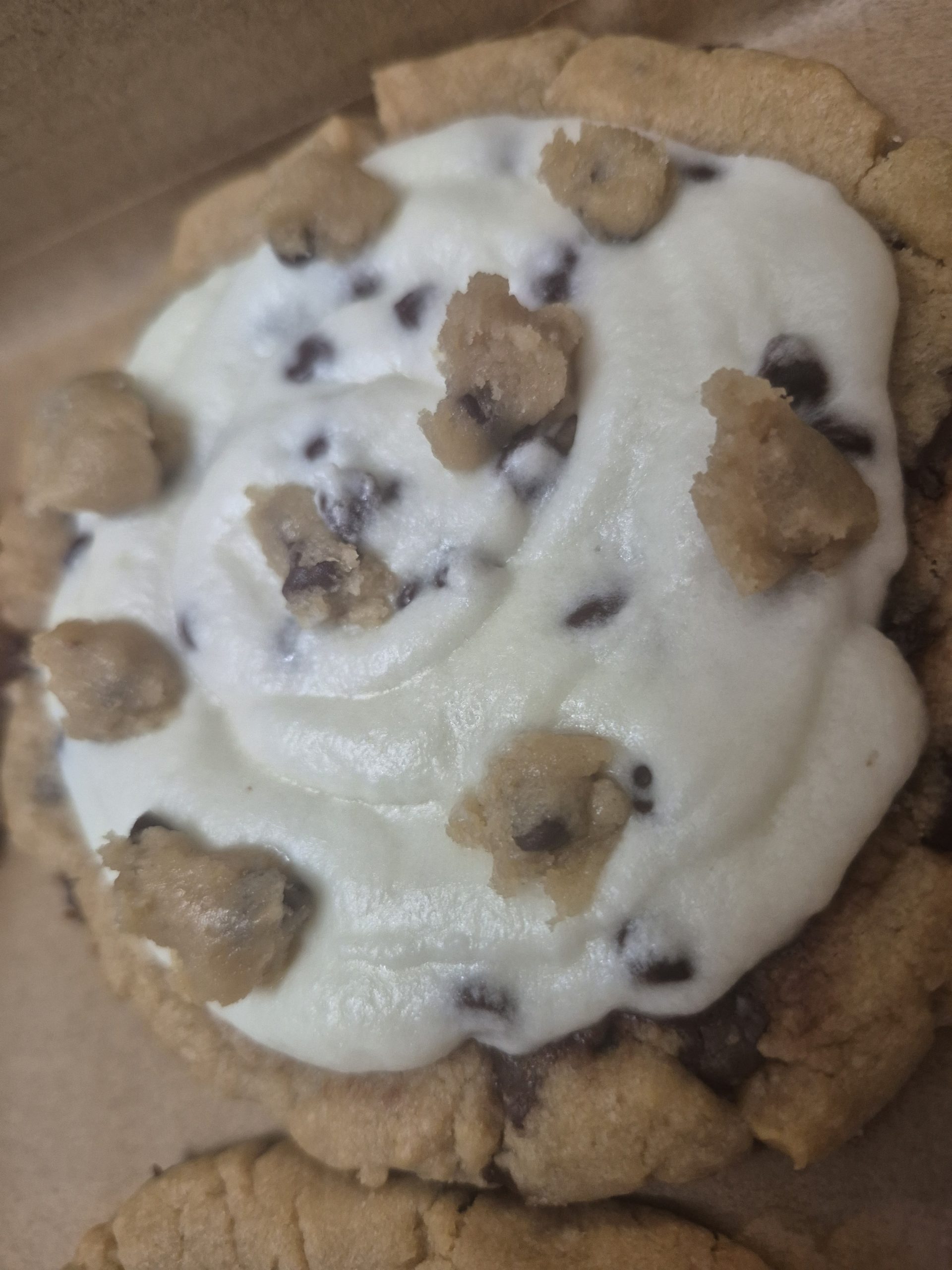 Chocolate chip cookie dough cookie
